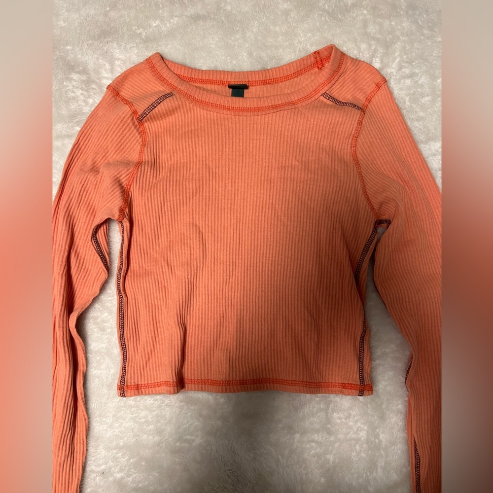 Wild Fable Ribbed Cropped Long Sleeve